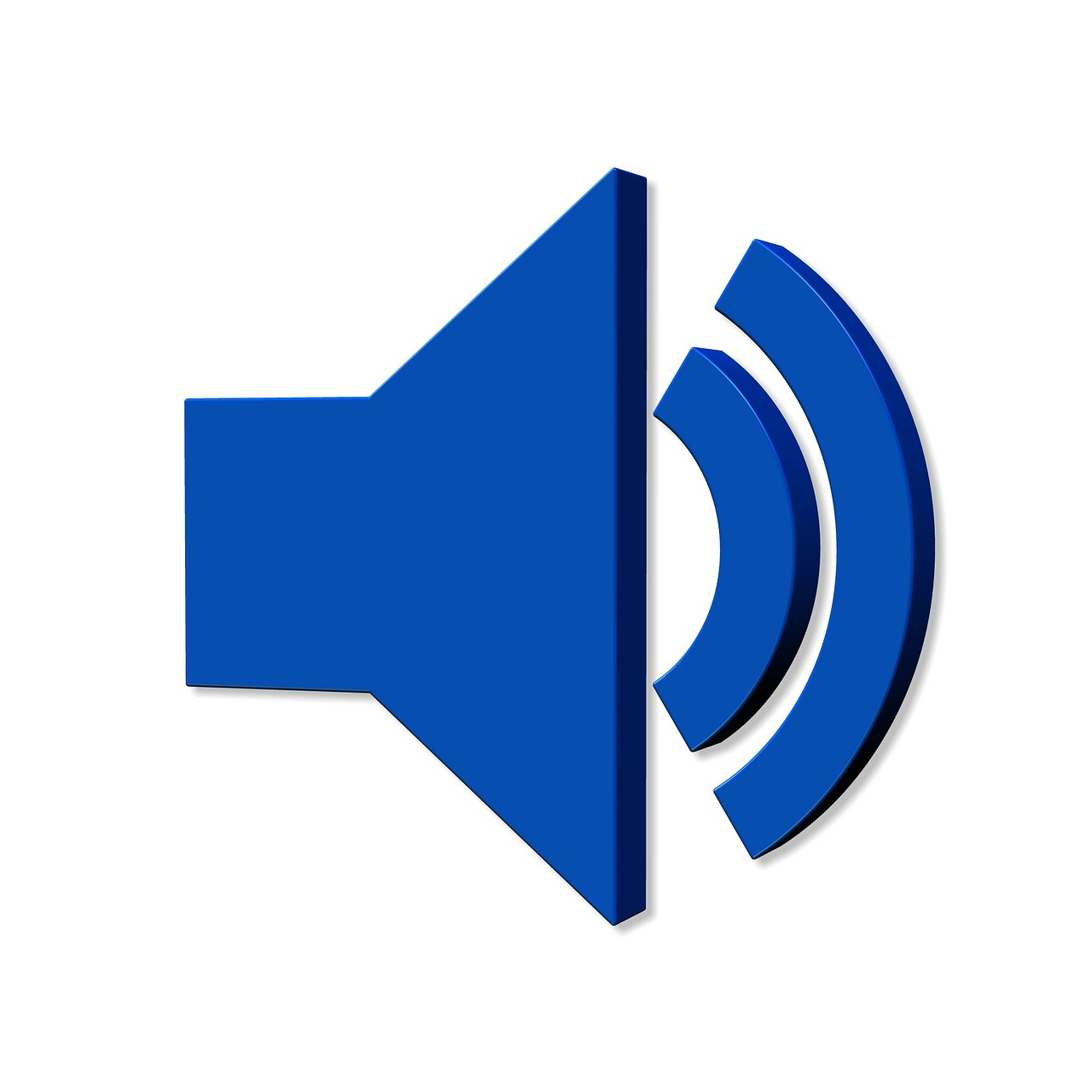 audio symbol in blue
