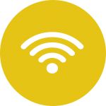 wifi logo on yellow background