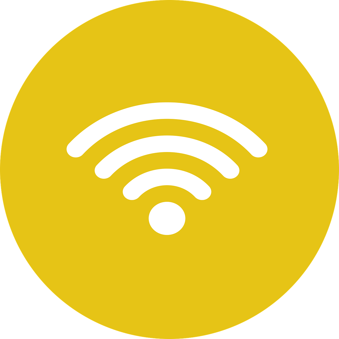 wifi logo on yellow background